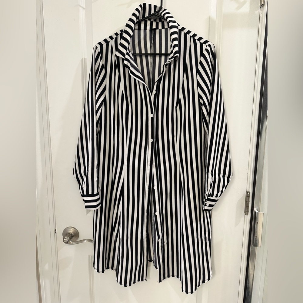 Shein long sleeve shirt dress-XL-pintucked waist